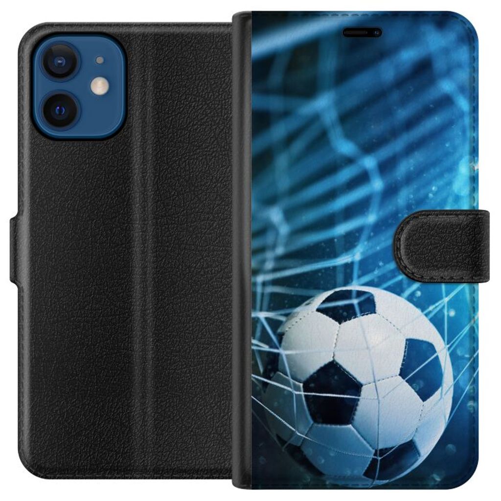 Apple iPhone 12 mini Sort Tegnebogsetui Fotboll