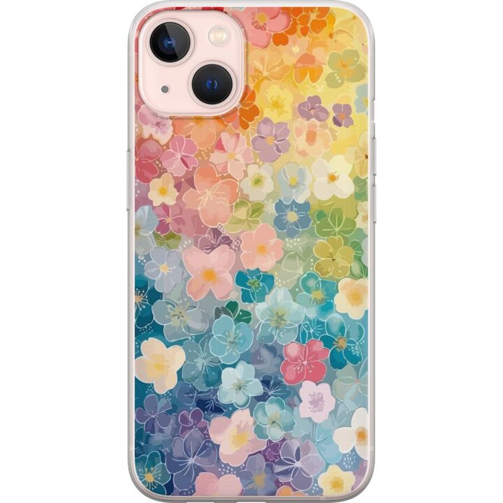 Apple iPhone 13 mini Gennemsigtigt Telefoncover Miniatyrblommor
