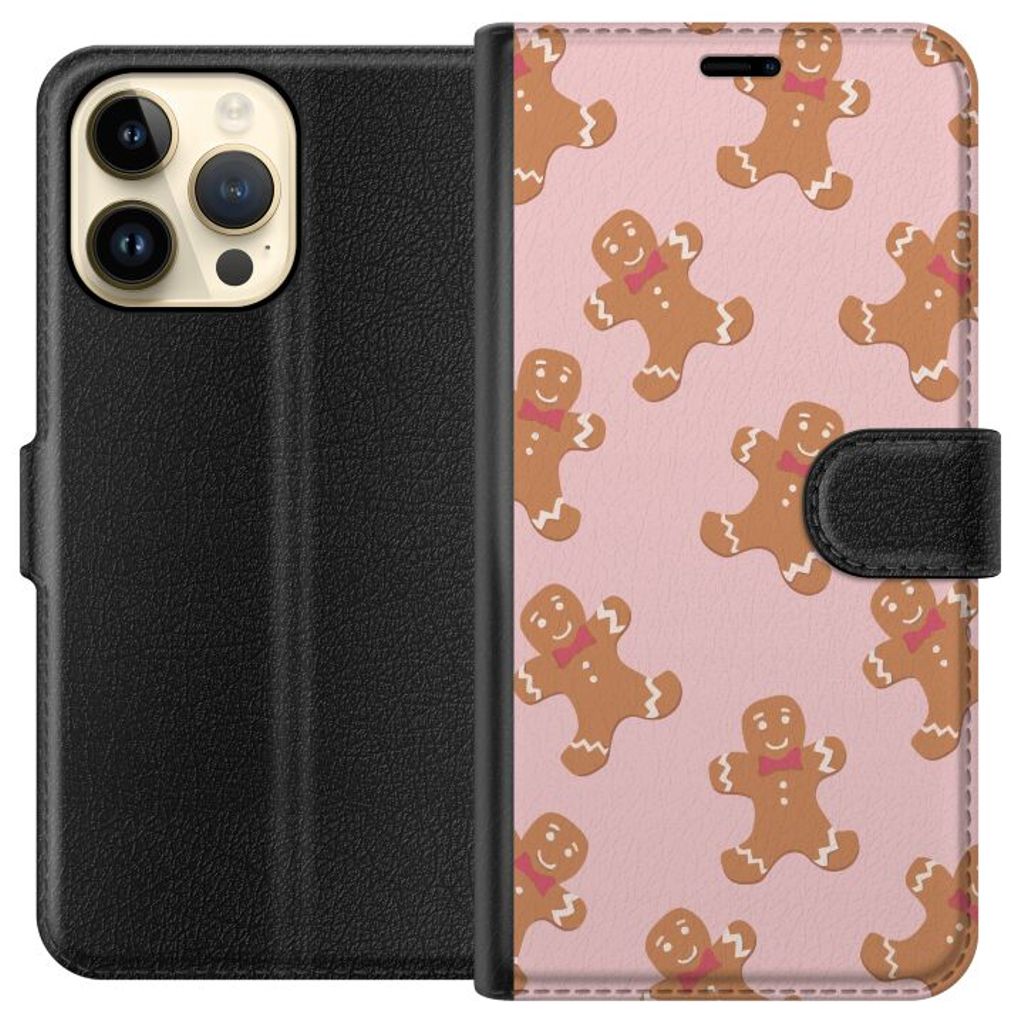 Apple iPhone 14 Pro Max Musta Lompakkokotelo Pepparkaksgubbe