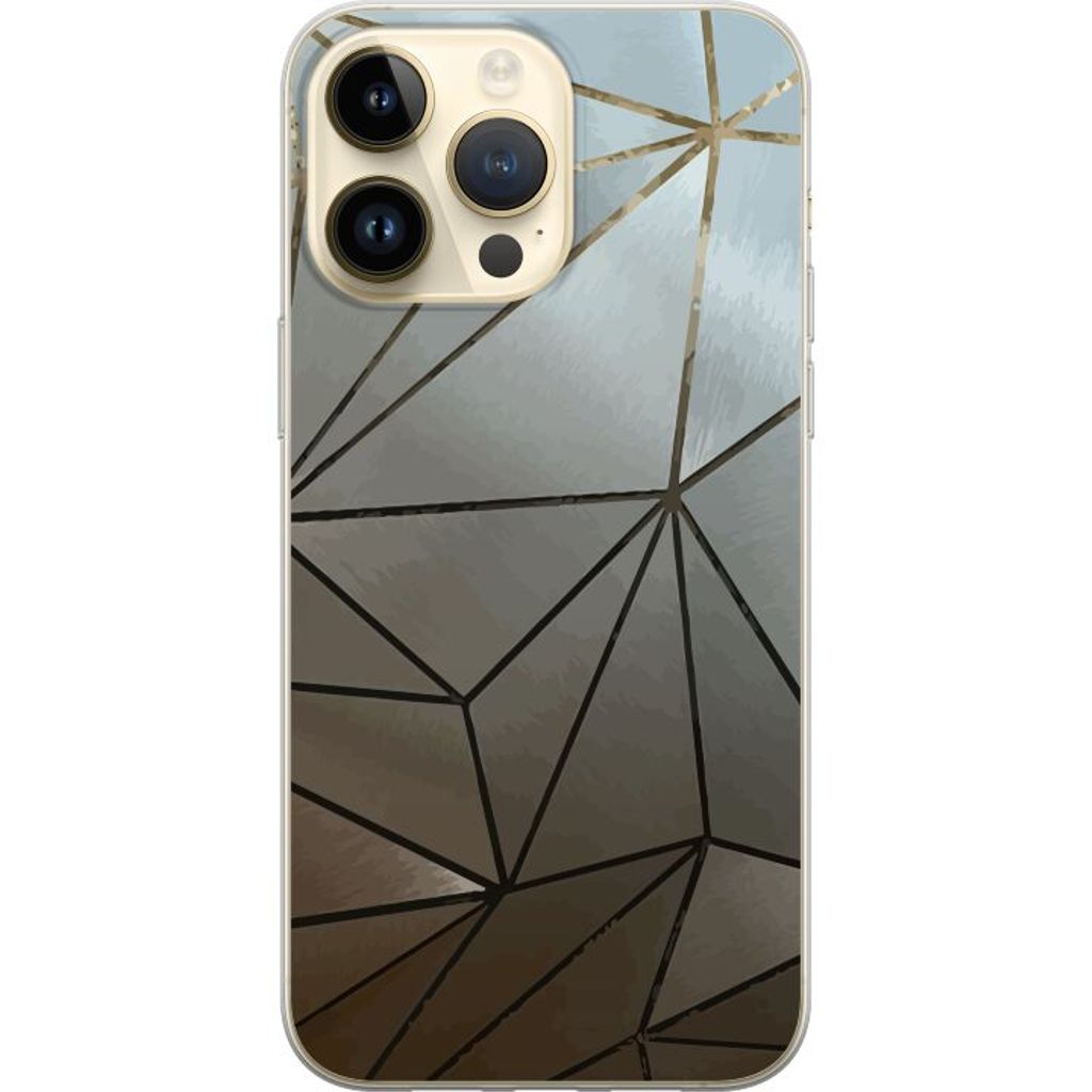 Apple iPhone 15 Pro Max Transparent Mobilskal Mönster Rosé