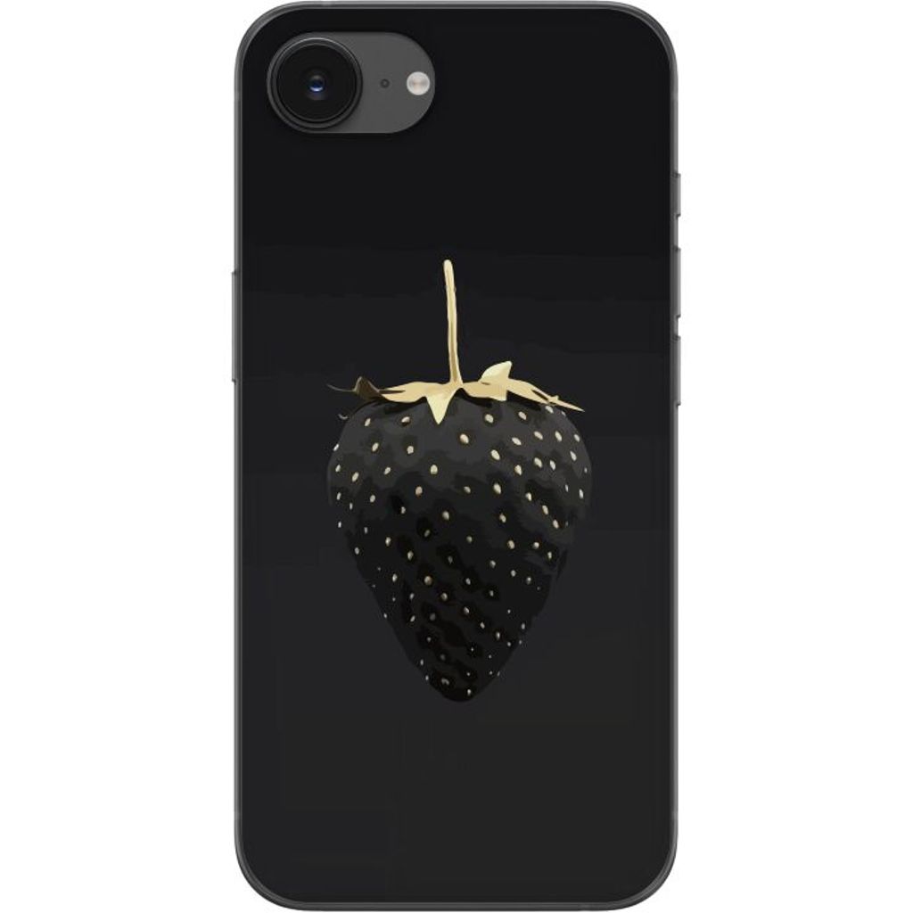 Apple iPhone 16e Transparent Mobilskal Exklusiv Jordgubbe