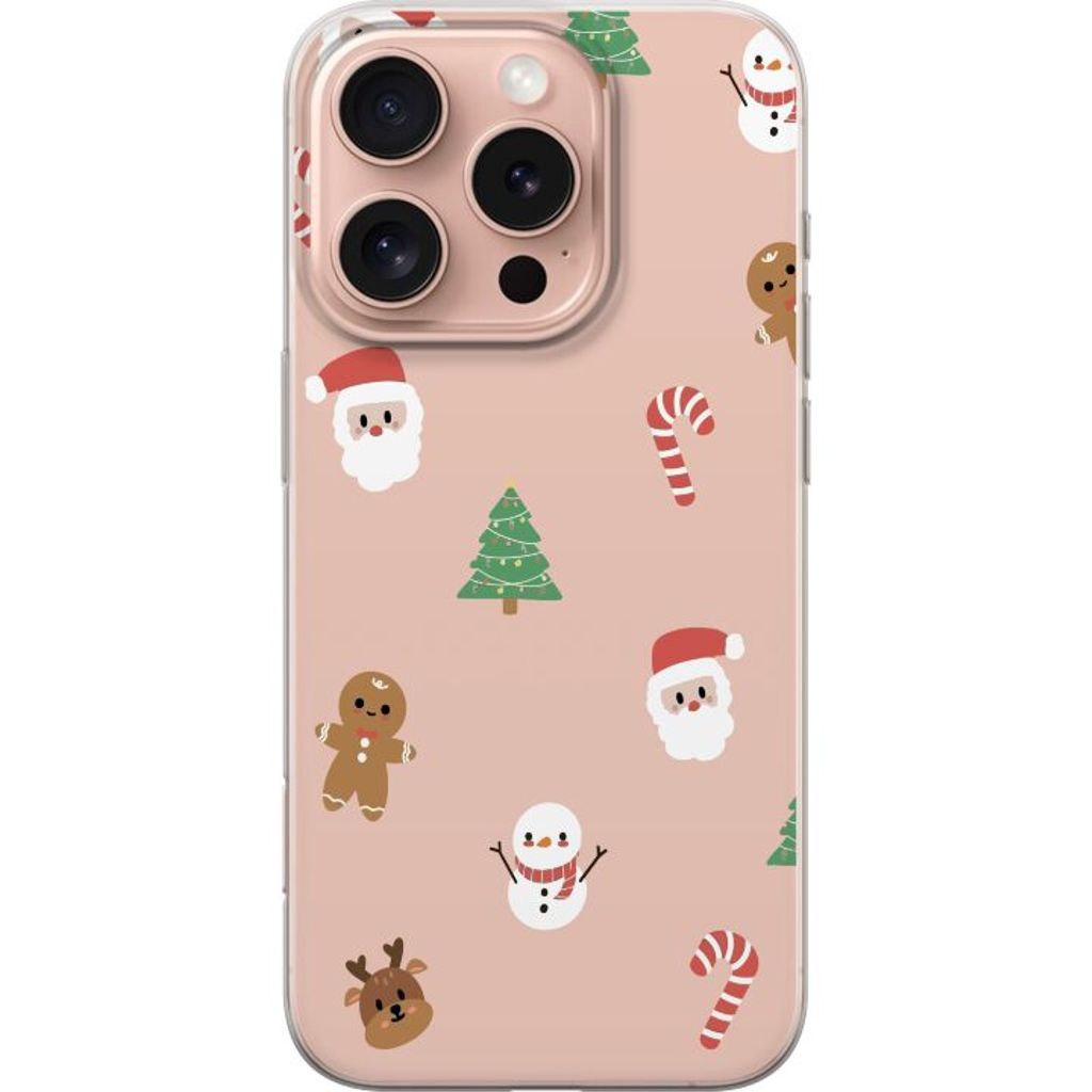 Apple iPhone 16 Pro Transparent Mobilskal Klassisk Julfest