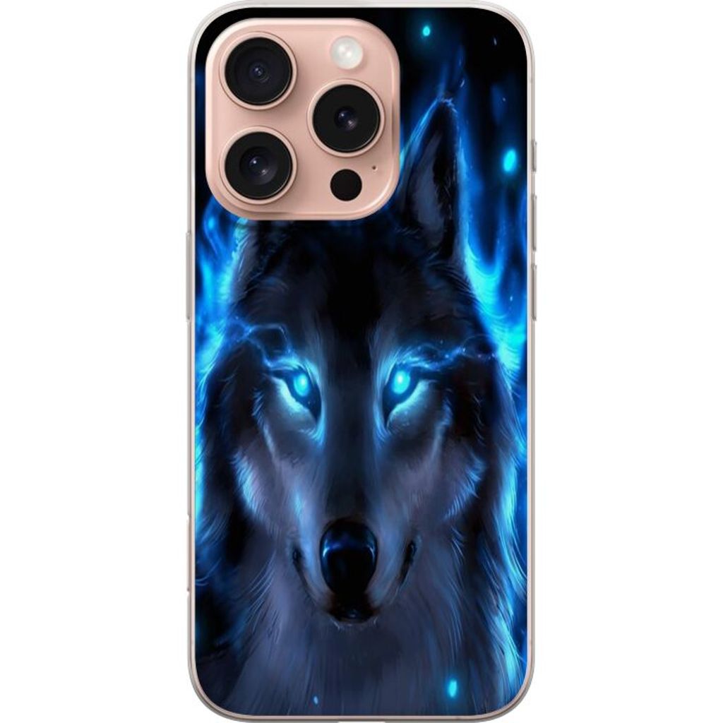 Apple iPhone 16 Pro Läpinäkyvä Puhelinkotelo Blå Varg