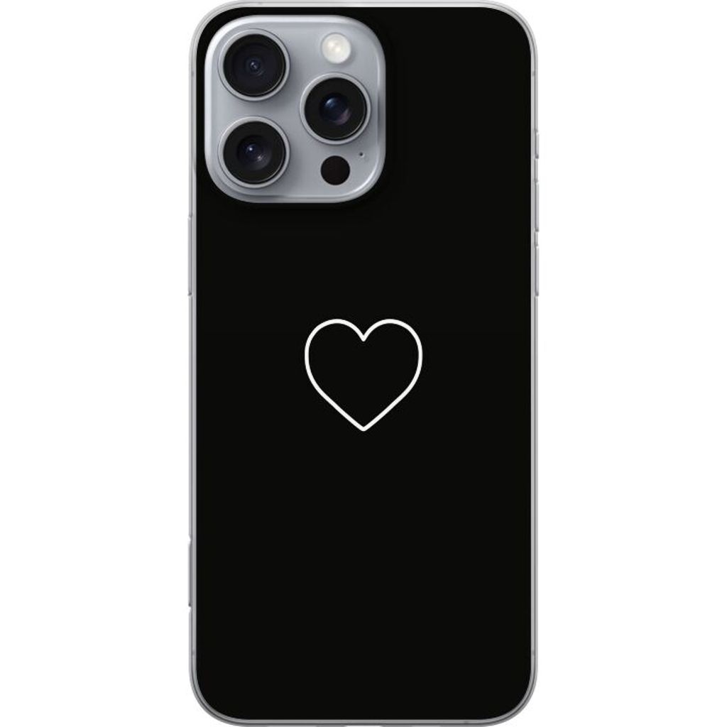 Apple iPhone 16 Pro Max Transparent Mobilskal Hjärta