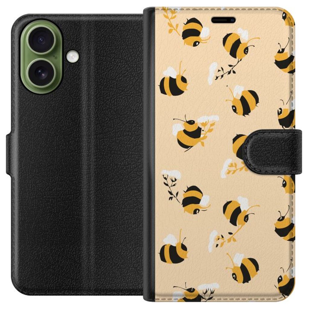 Apple iPhone 17 Sort Tegnebogsetui Humlor