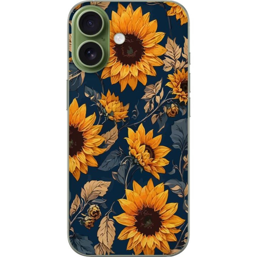 Apple iPhone 17 Gennemsigtigt Telefoncover Solrosor