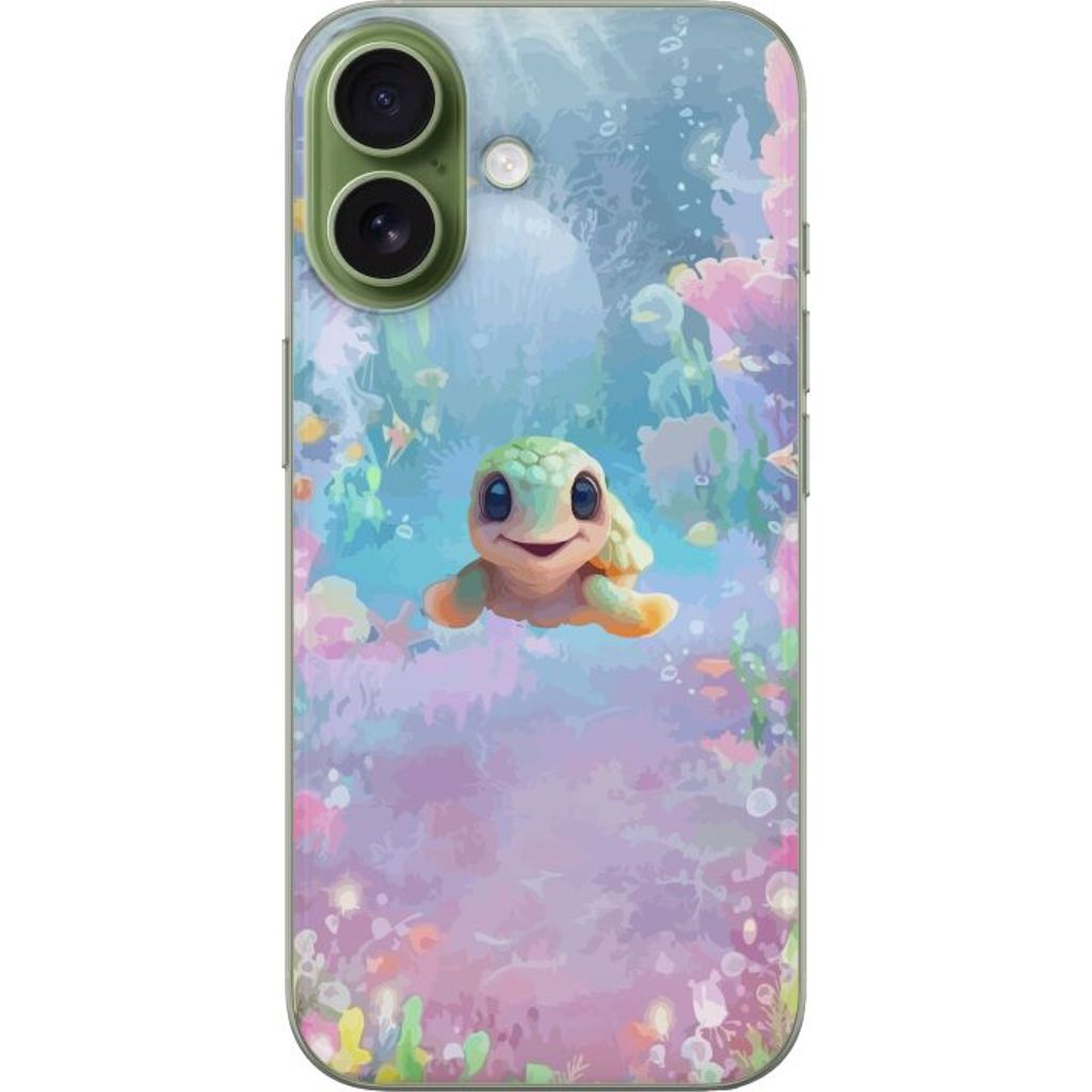 Apple iPhone 17 Gennemsigtigt Telefoncover Glad Sköldpadda