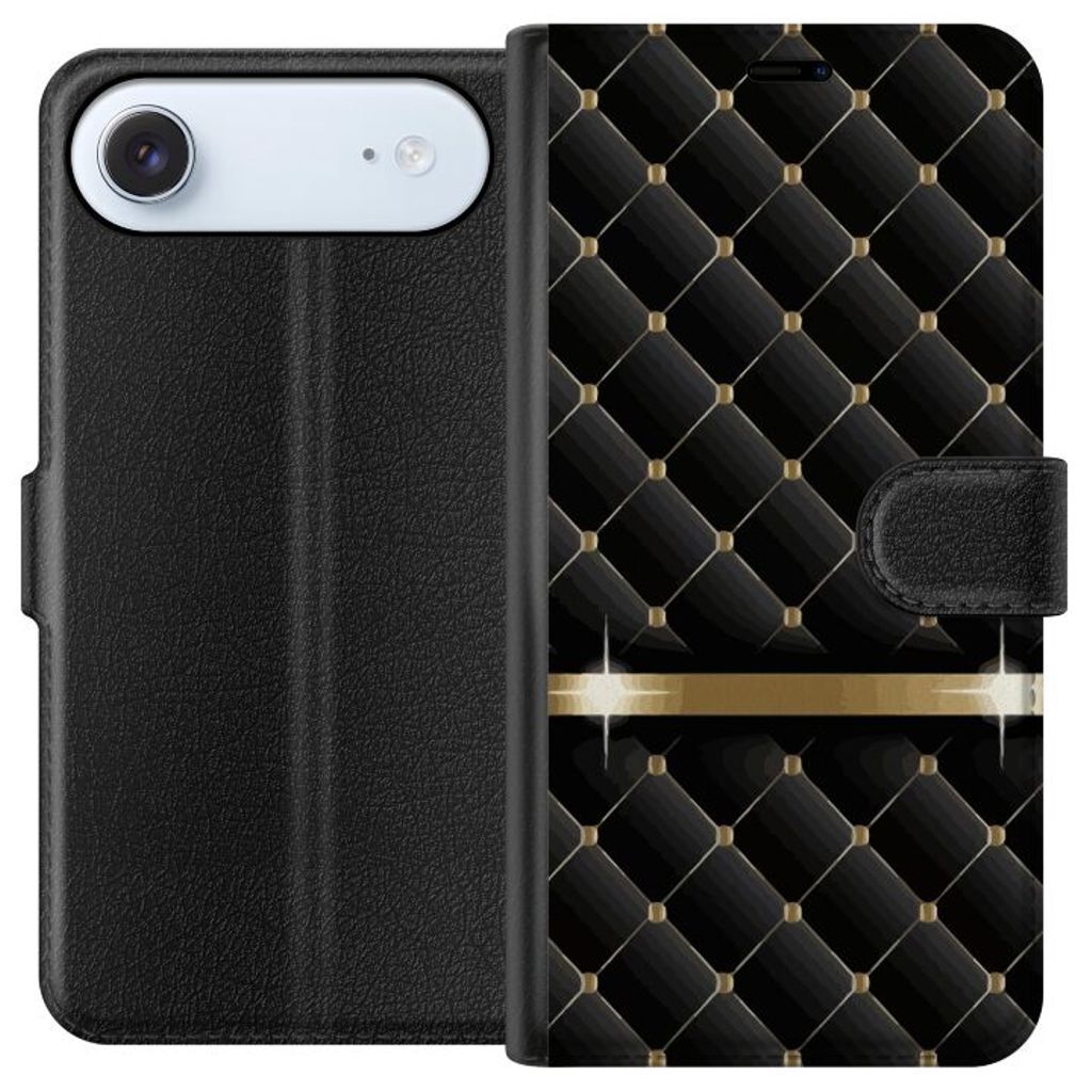 Apple iPhone 17 Air Sort Tegnebogsetui Lyxigt