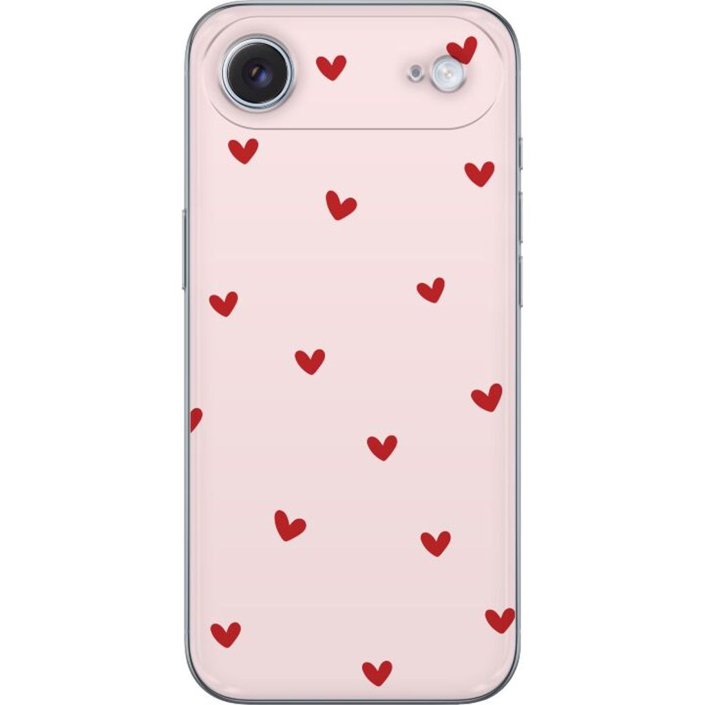 Apple iPhone 17 Air Gjennomsiktig Telefondeksel Små Hjärtan
