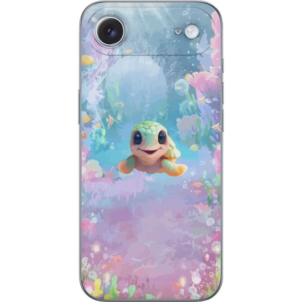 Apple iPhone 17 Air Gjennomsiktig Telefondeksel Glad Sköldpadda