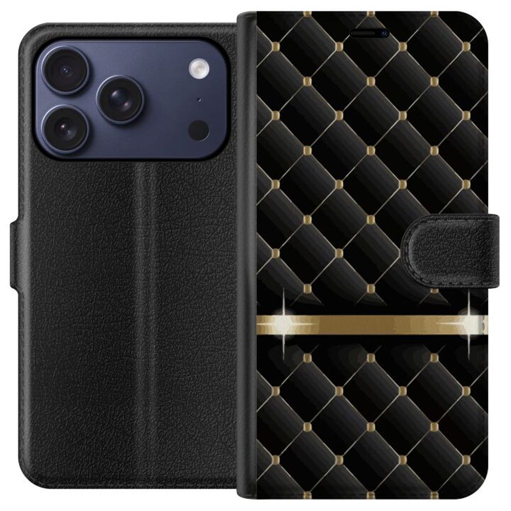 Apple iPhone 17 Pro Sort Tegnebogsetui Lyxigt