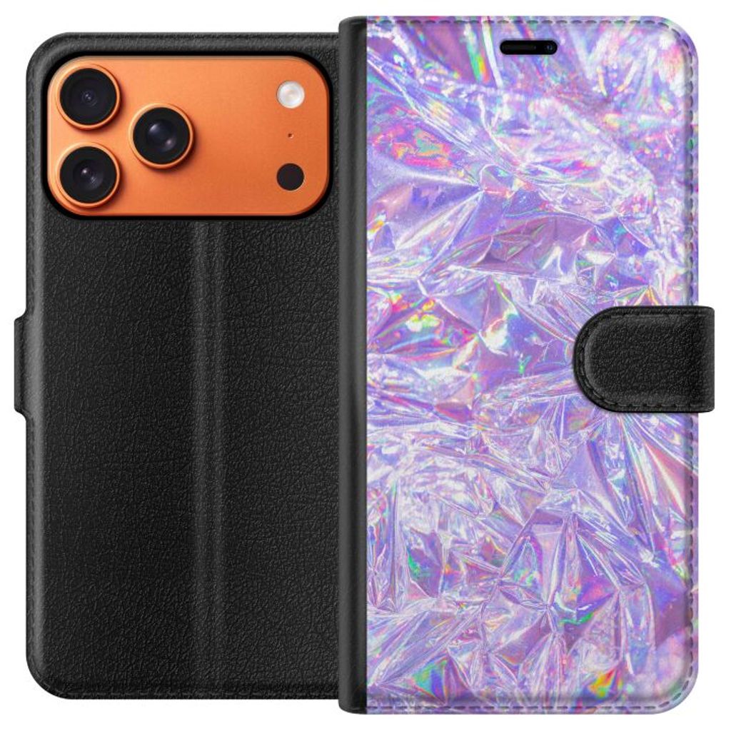 Apple iPhone 17 Pro Max Sort Tegnebogsetui Glitter