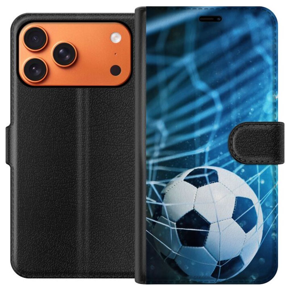 Apple iPhone 17 Pro Max Sort Tegnebogsetui Fotboll