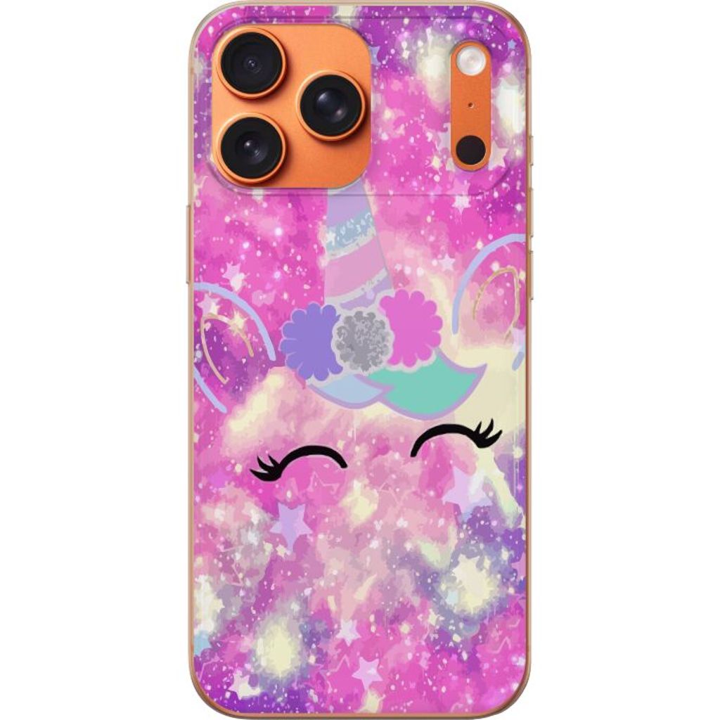 Apple iPhone 17 Pro Max Transparent Mobilskal Glad Enhörning