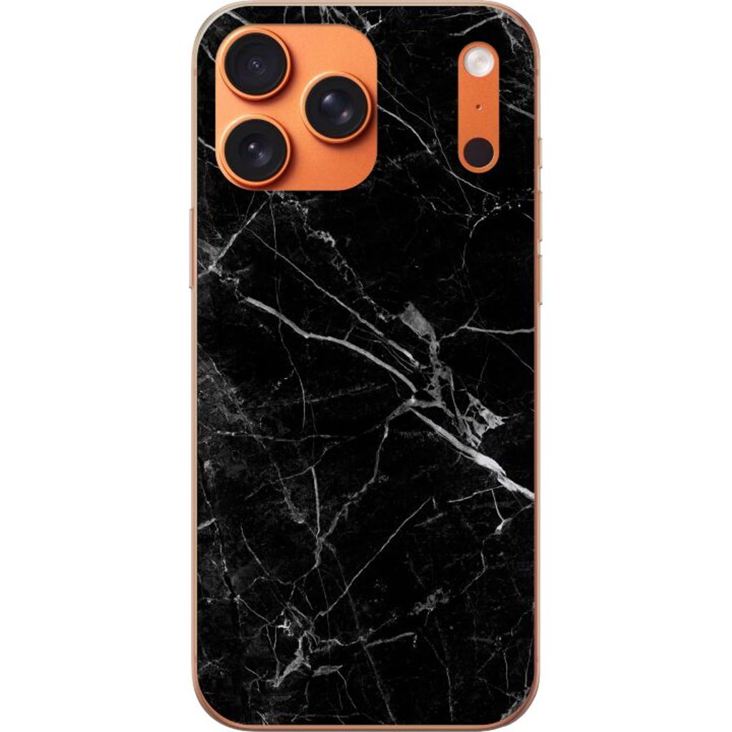 Apple iPhone 17 Pro Max Transparent Mobilskal Svart marmor