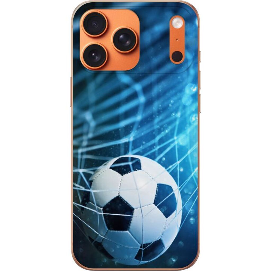 Apple iPhone 17 Pro Max Läpinäkyvä Puhelinkotelo Fotboll
