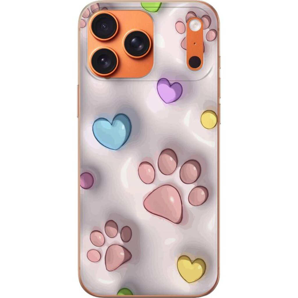 Apple iPhone 17 Pro Max Läpinäkyvä Puhelinkotelo Fluffiga Tassar