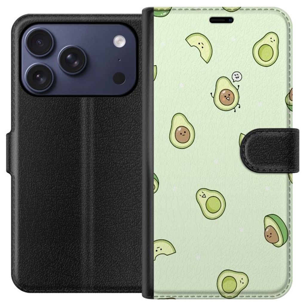 Apple iPhone 18 Pro Musta Lompakkokotelo Avokado