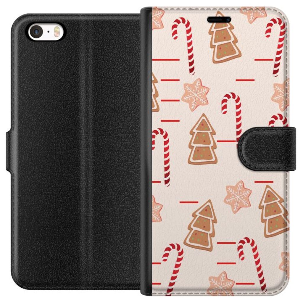 Apple iPhone 5 Musta Lompakkokotelo Julens Godisglädje