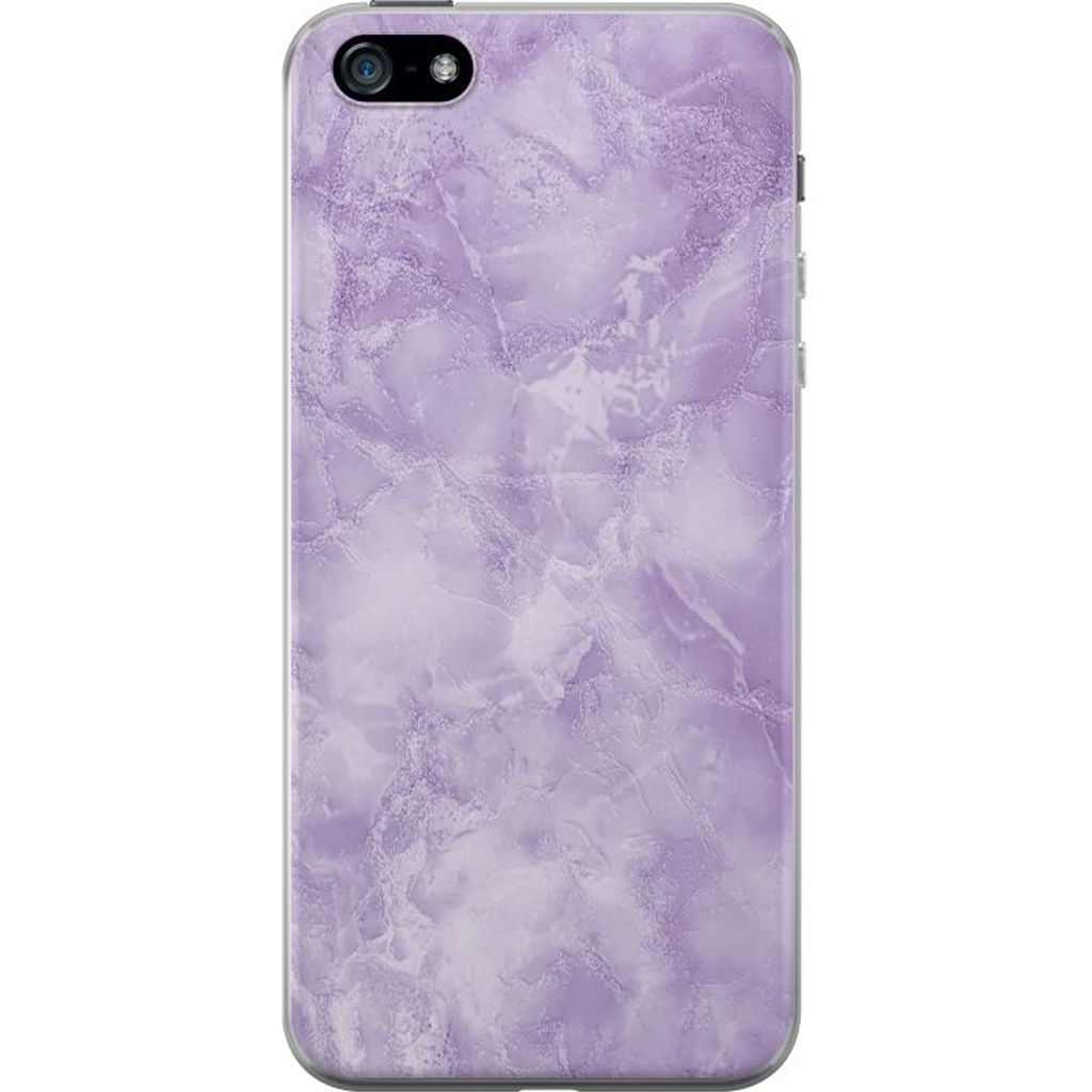 Apple iPhone 5 Transparent Mobilskal Lila marmor