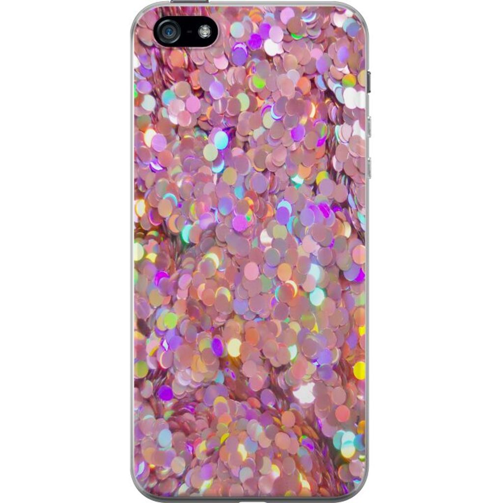 Apple iPhone 5 Transparent Mobilskal Glitter