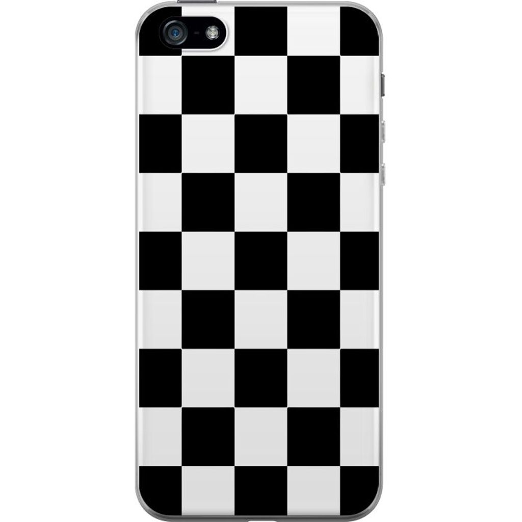 Apple iPhone 5 Transparent Mobilskal Svart och Vitt