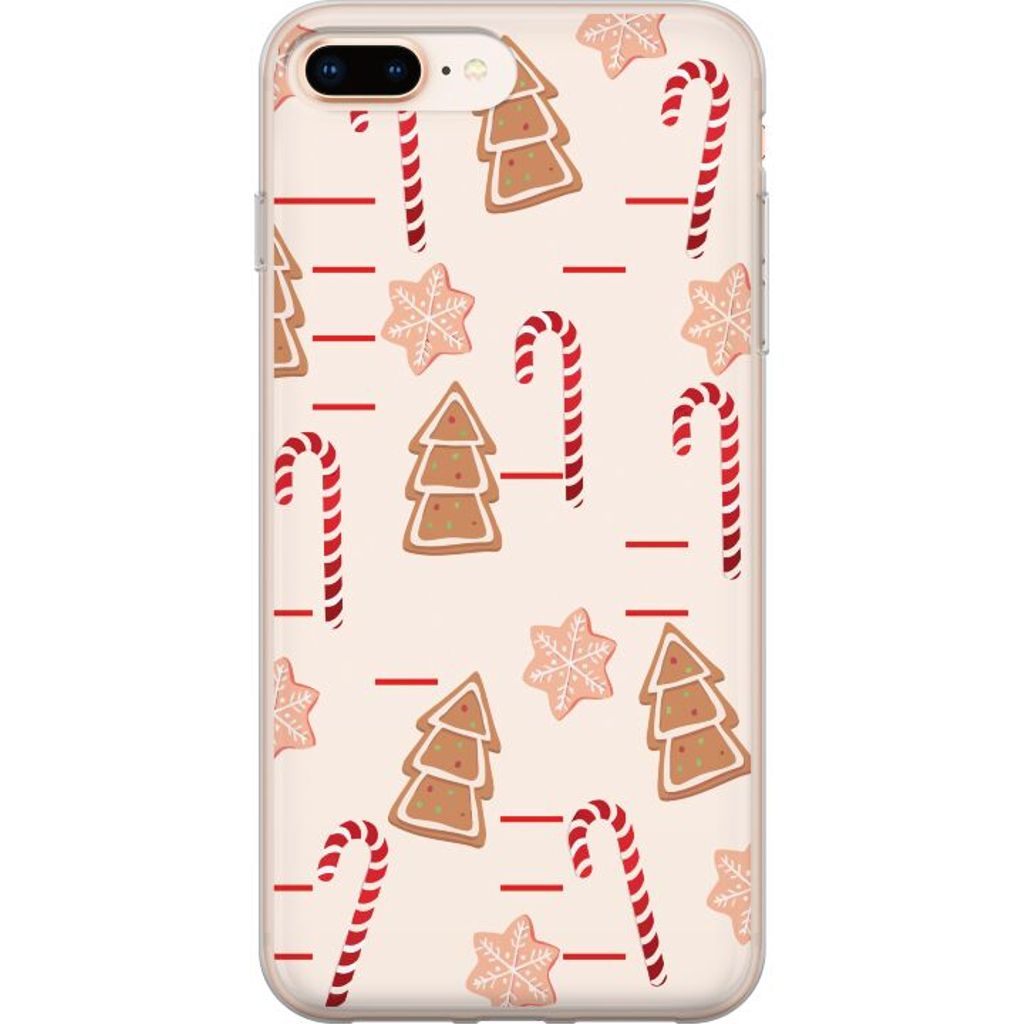 Apple iPhone 7 Plus Transparent Mobilskal Julens Godisglädje