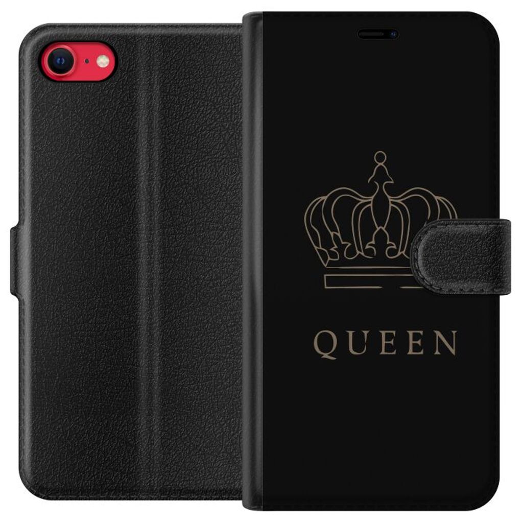 Apple iPhone 8 Svart Plånboksfodral Monark