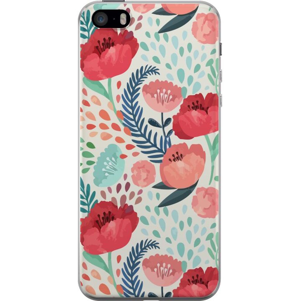 Apple iPhone SE (2016) Transparent Mobilskal Flora