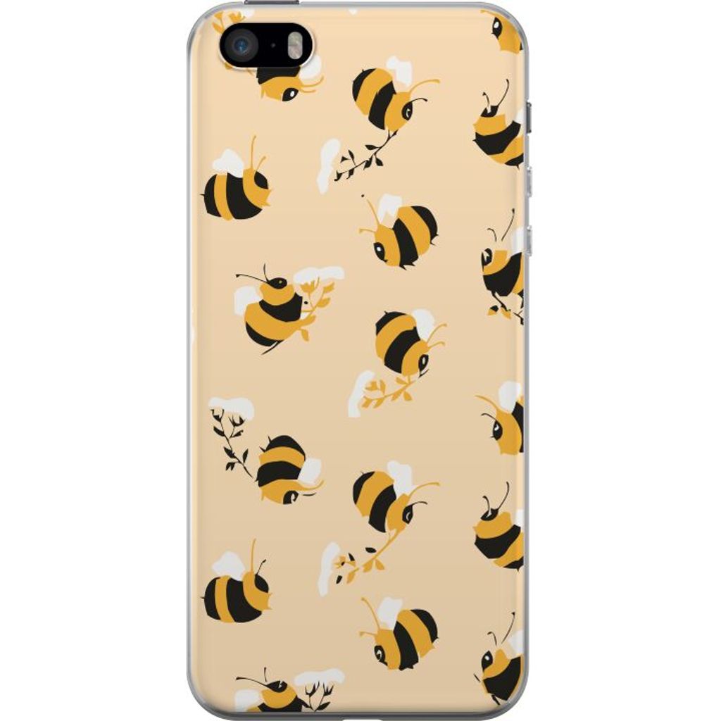 Apple iPhone SE (2016) Transparent Mobilskal Humlor