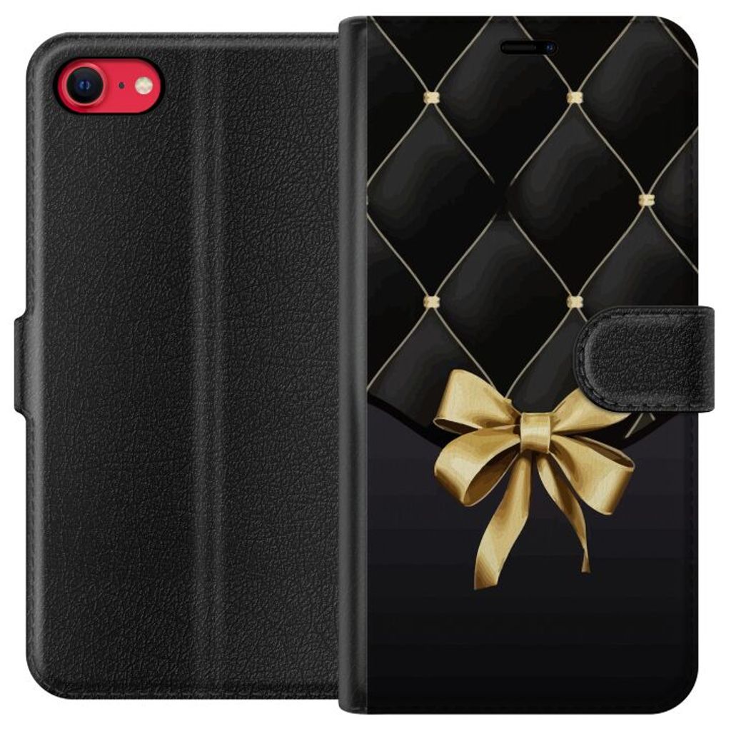 Apple iPhone SE (2022) Svart Plånboksfodral Elegant Rosett