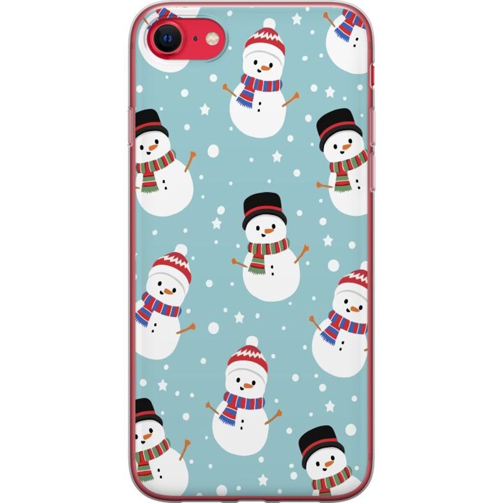 Apple iPhone SE (2022) Transparent Mobilskal Snögubbar