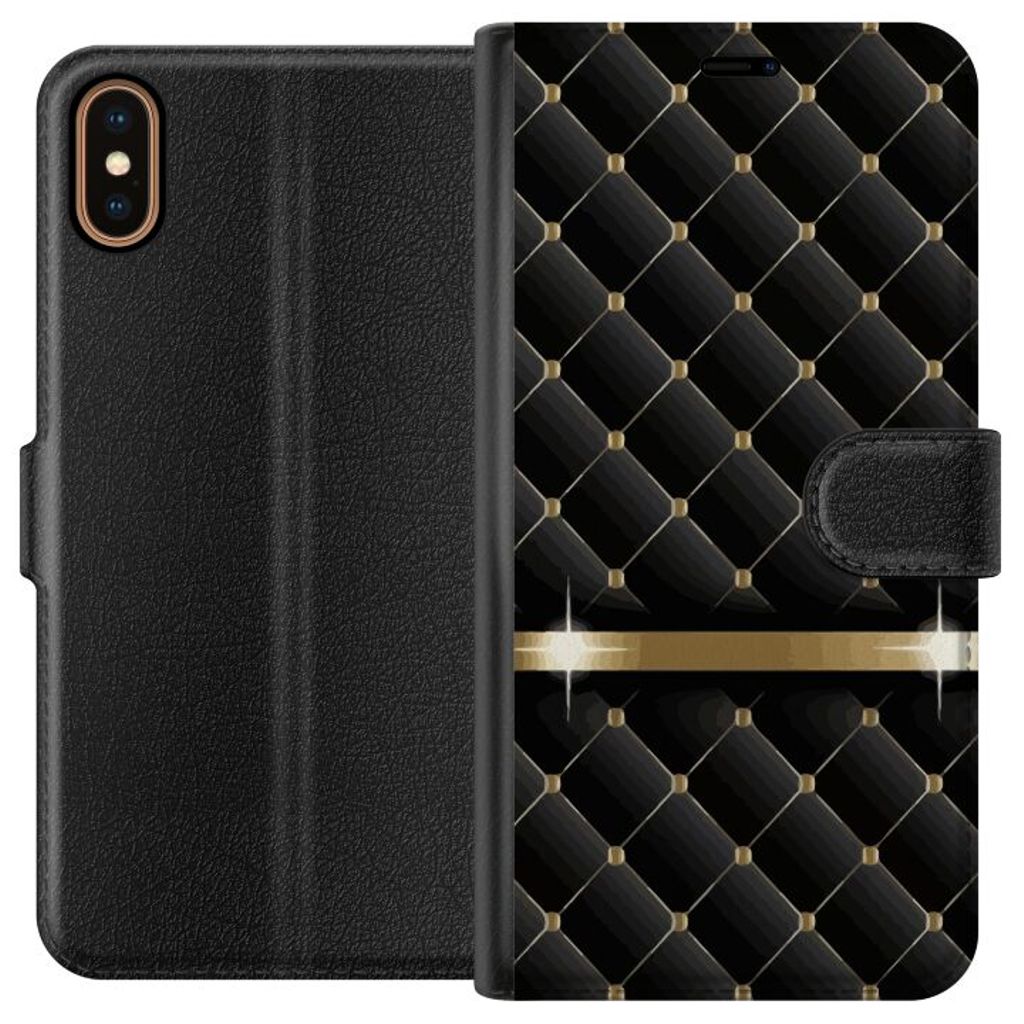 Apple iPhone XS Sort Lommebokdeksel Lyxigt