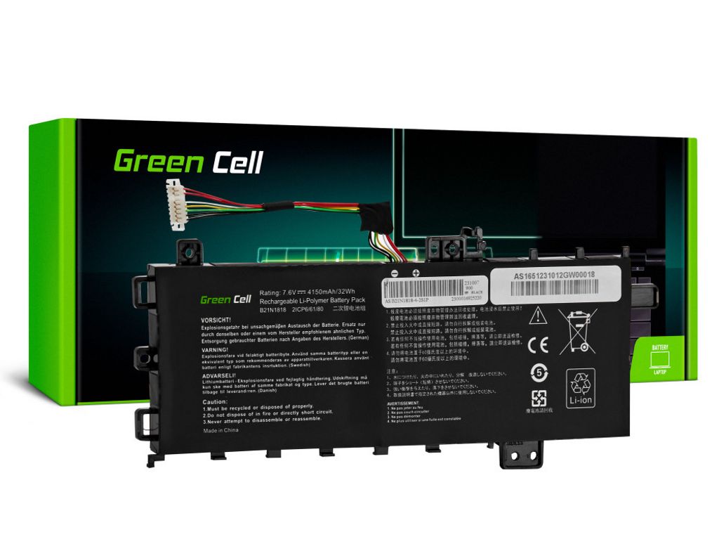 Green Cell batteri B21N1818 C21N1818-1 for Asus VivoBook 15