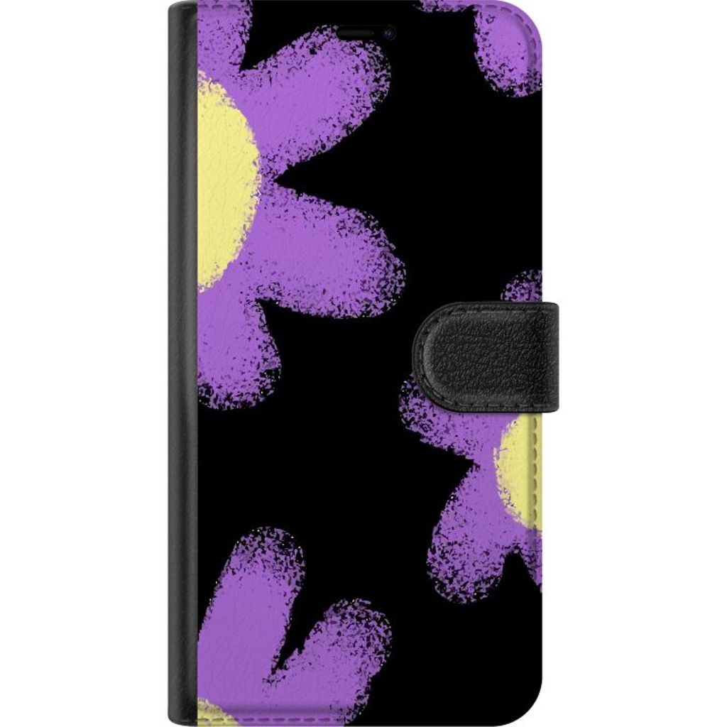 Asus Zenfone 10 Sort Tegnebogsetui Blomsterskrud