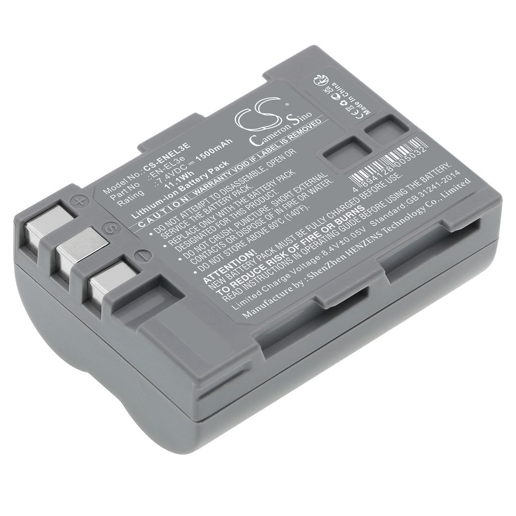Batteri for Nikon D-SLR D50 D70 D80 D90 D100 D200 etc., 7.4V 1500mAh