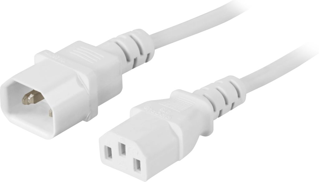 Extension cable PC/monitor, 0,5m - White