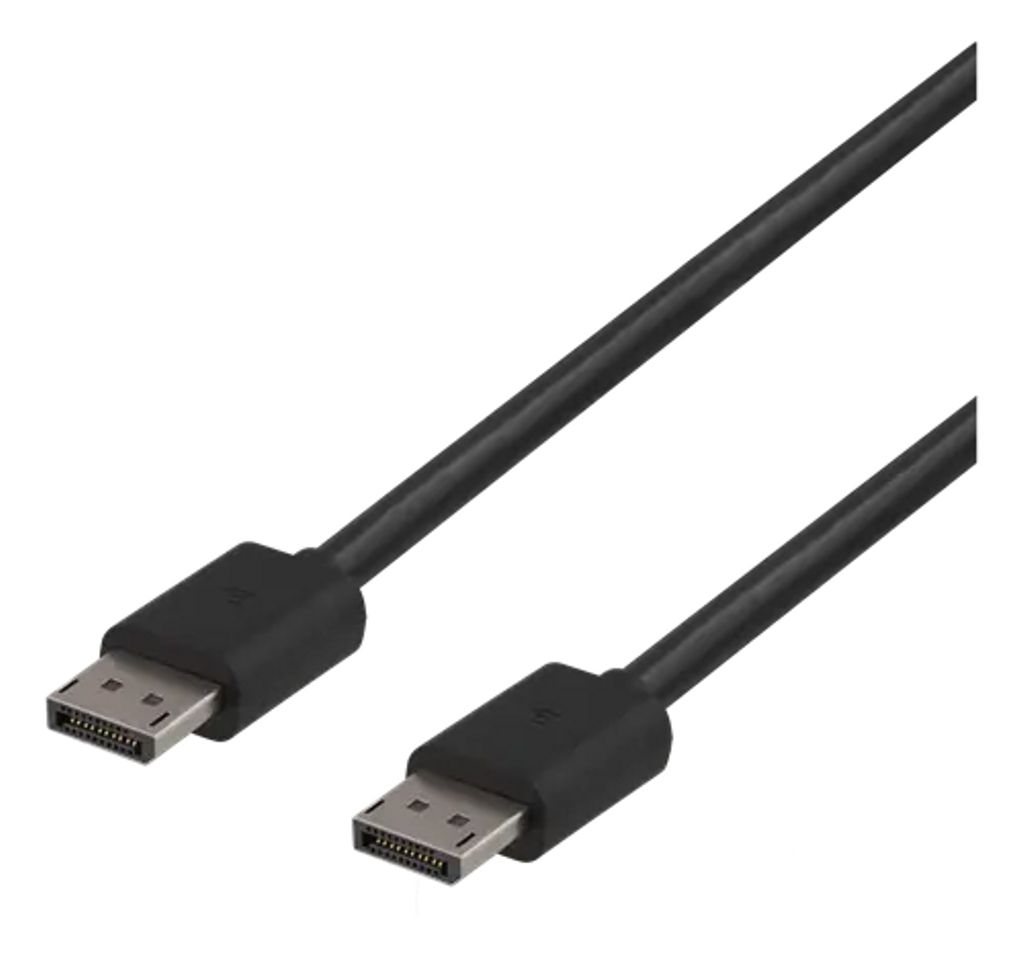 Deltaco DisplayPort Monitorkabel 20-pin ha-ha, 2m - Svart