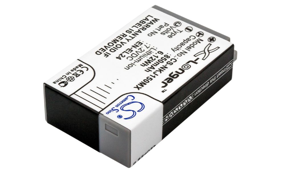 EN-EL24 for Nikon, 7.2V, 850mAh