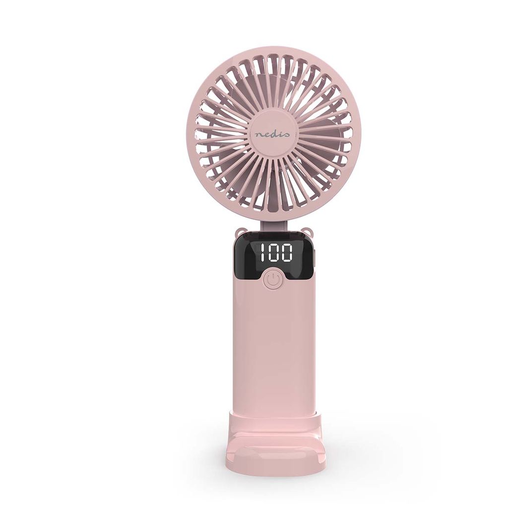 Nedis Handfläkt 90 mm, 6-Hastighet, Rosa