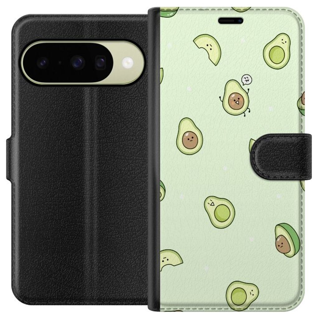Google Pixel 10 Svart Plånboksfodral Avokado