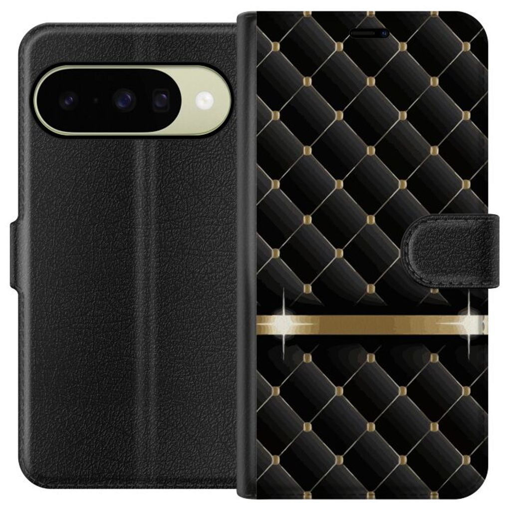 Google Pixel 10 Svart Plånboksfodral Lyxigt