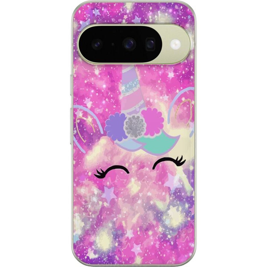 Google Pixel 10 Transparent Mobilskal Glad Enhörning