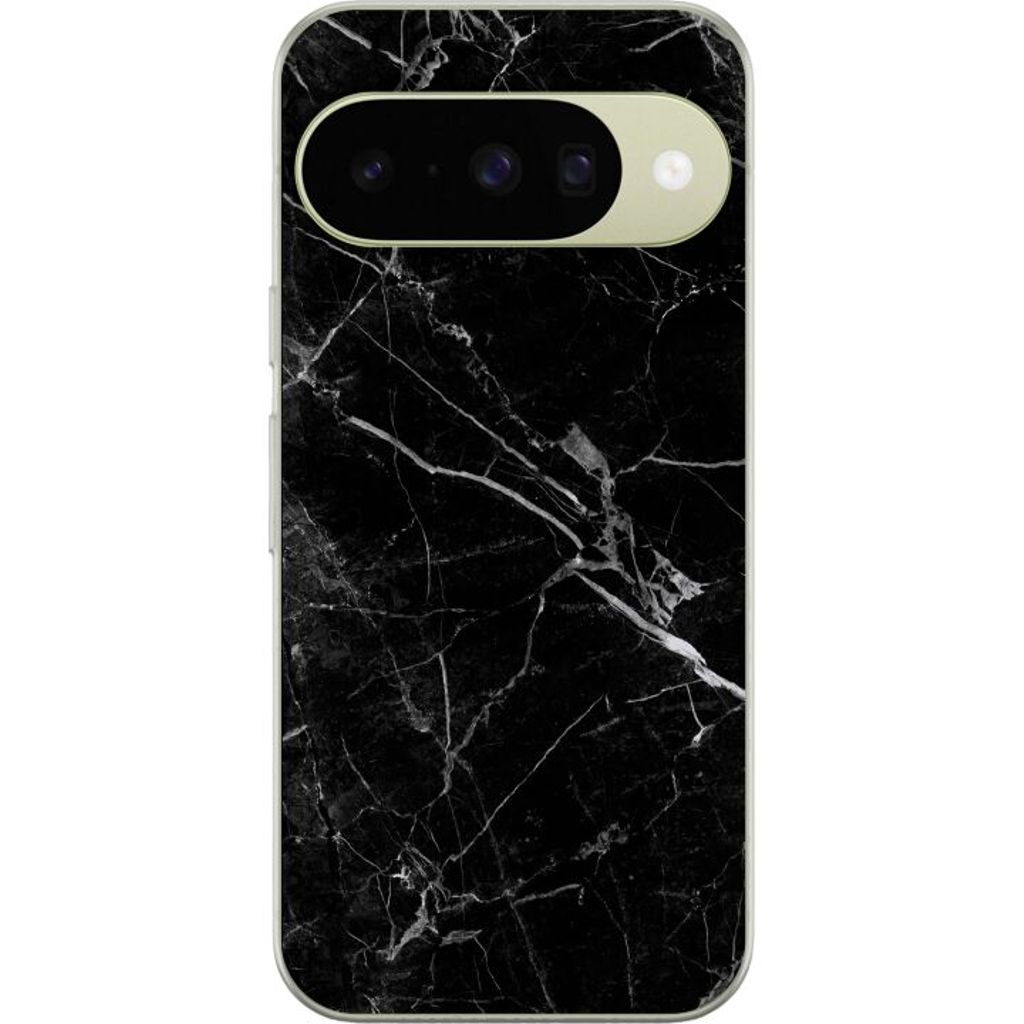 Google Pixel 10 Transparent Mobilskal Svart marmor
