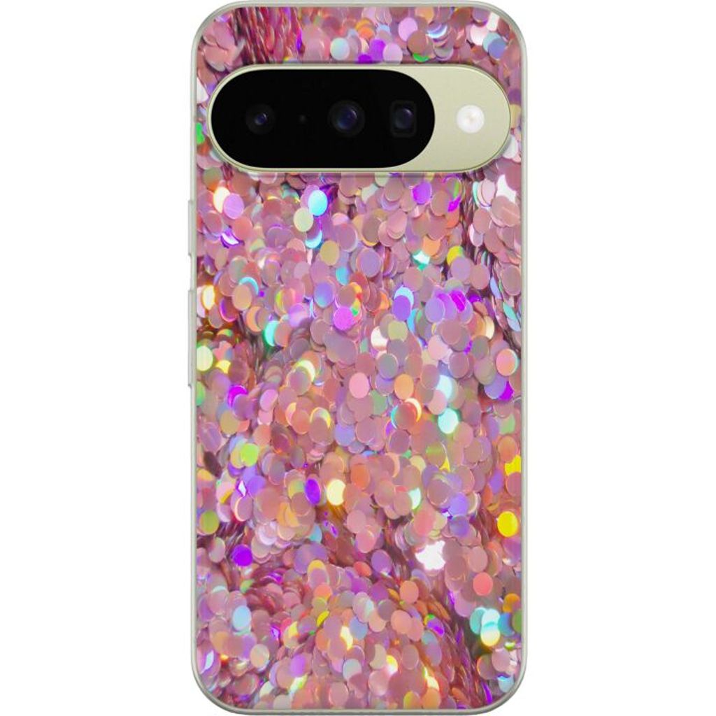 Google Pixel 10 Läpinäkyvä Puhelinkotelo Glitter