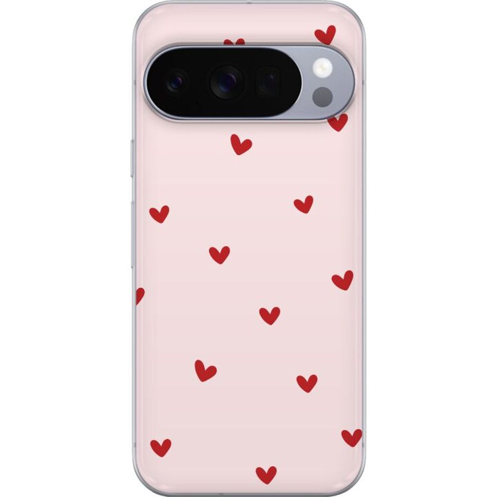 Google Pixel 10 Pro Läpinäkyvä Puhelinkotelo Små Hjärtan