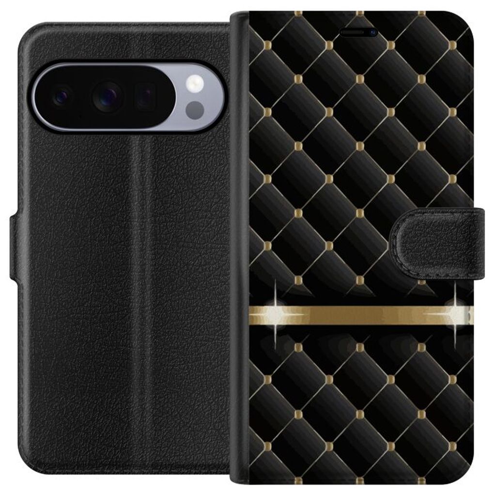 Google Pixel 10 Pro XL Musta Lompakkokotelo Lyxigt