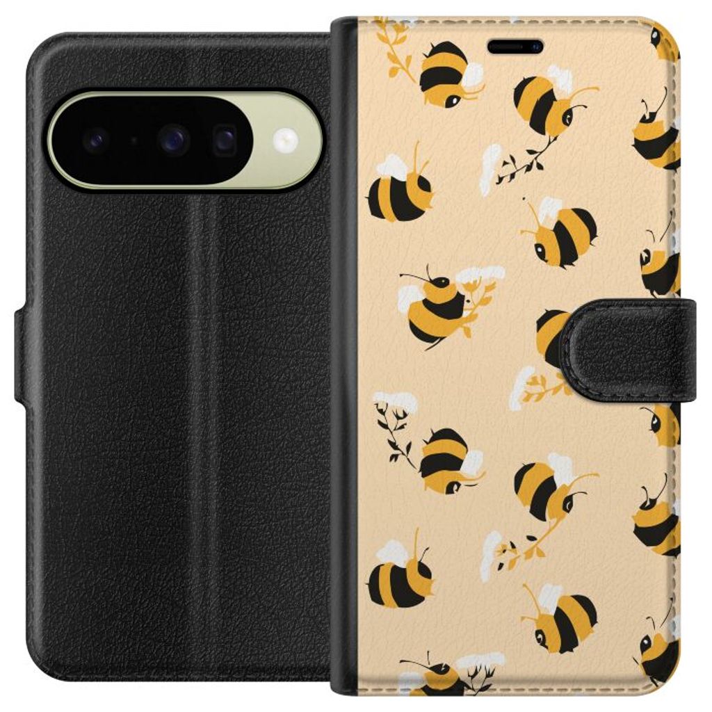 Google Pixel 11 Musta Lompakkokotelo Humlor