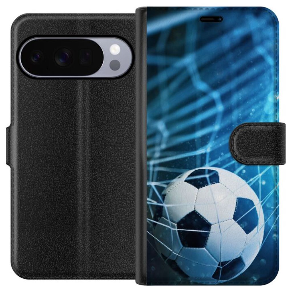 Google Pixel 11 Pro XL Musta Lompakkokotelo Fotboll