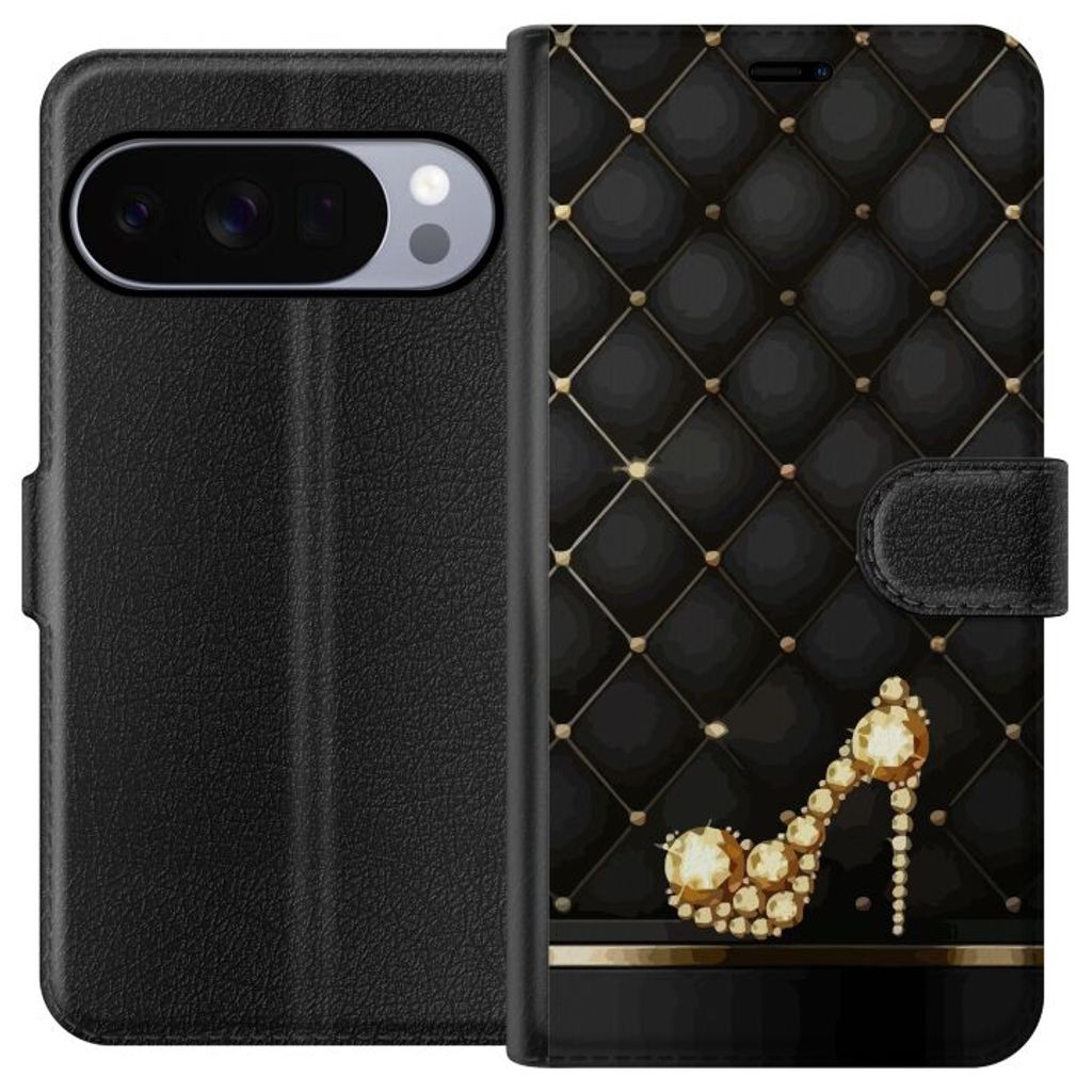 Google Pixel 11 Pro XL Musta Lompakkokotelo Lyxig Sko